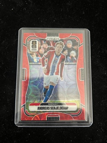 Andreas Schjelderup 2026 Panini Prizm FIFA World Cup Base Red Choice /85