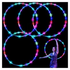 4Pack Led Hoops for Adults, 36in Fitness Equipment Weight Loss Auto Color Cha...