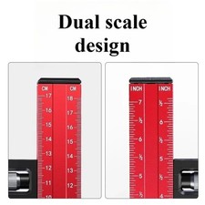 Woodworking Height Measuring Ruler Aluminum Alloy with Fine Tuning Adjustment