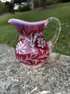 Fenton Cranberry Glass Pitcher | eBay