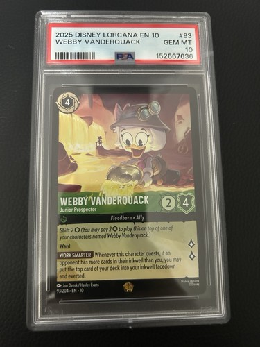 Webby Vanderquack - Junior Prospector graded PSA 10 for sale on eBay