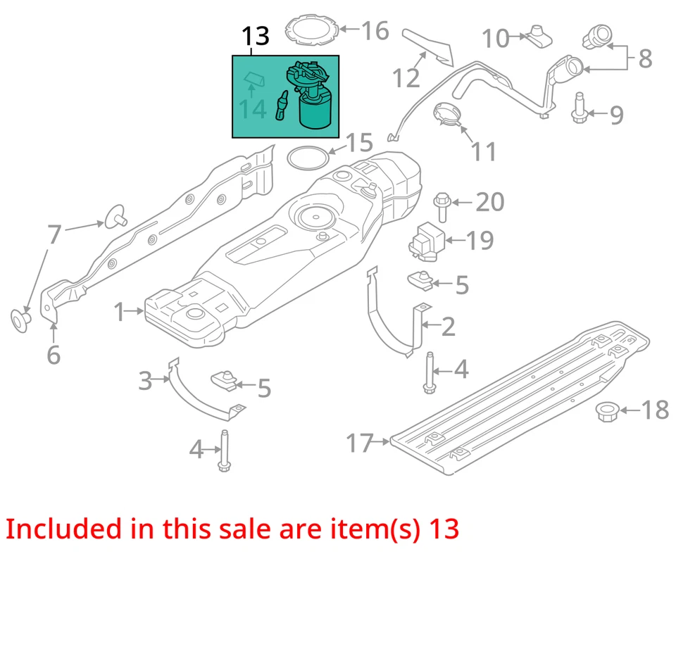 Fuel Pump Tank Mounted Pump Assembly 2.7L Fits 15-20 FORD F150 PICKUP 2563568 - Image 3 of 4