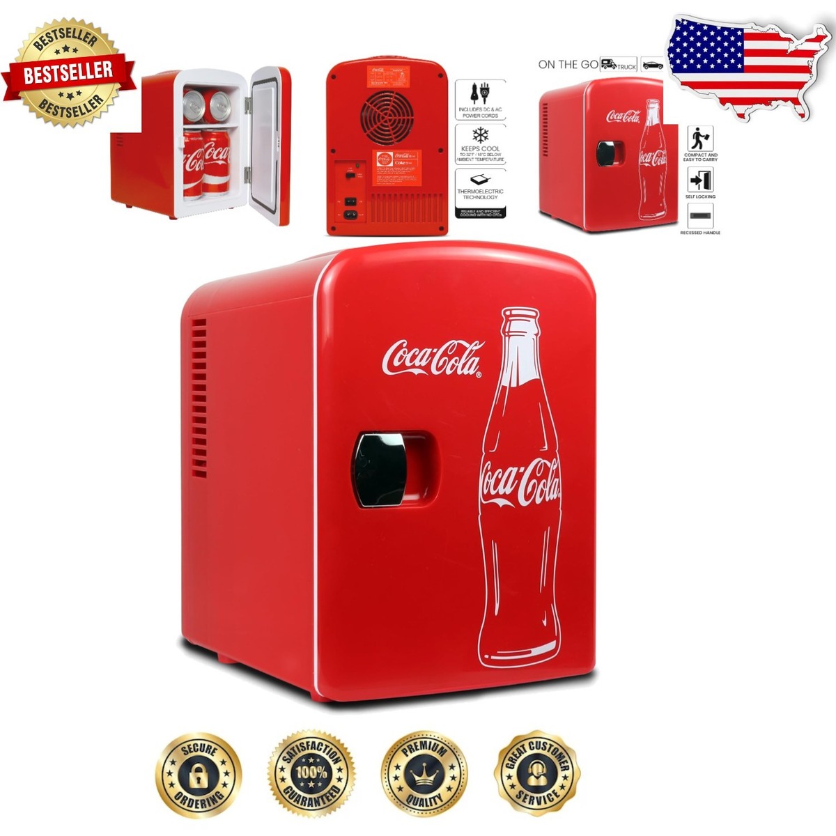 Freezer Compartment Nostalgia Coca Cola Mini Fridge Fridge Freezer