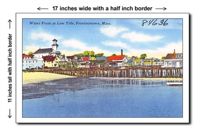 #ad Massachusetts 1940s Water front at low tide Provincetown Ma 11x17 Poster $19.95