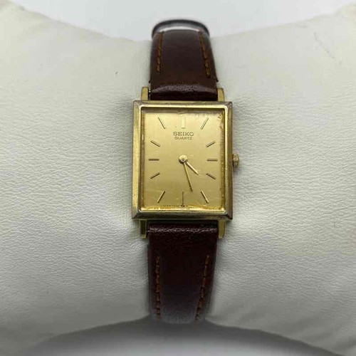 Vintage Seiko SGP Gold Plated Quartz Women's Tank Watch 7320-5560