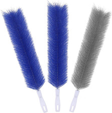 3 Pcs Fan Cleaning Brush Bendable Cobweb Duster - Microfiber Head, Washable - Id