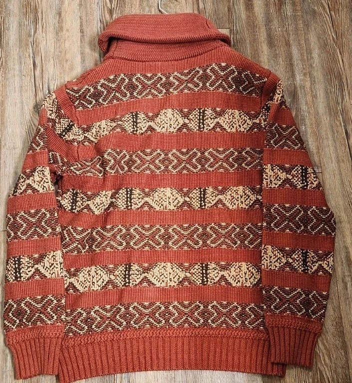 Cárdigan tejido a mano RRL Ralph Lauren Southwest nuevo sin etiquetas grande Foto 3 de 3