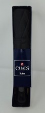 Chaps by Totes One-Touch Automatic Open and Closet Umbrella Black 47" New