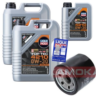 Inspektionspaket 11 L Liqui Moly Top Tec 4210 0W-30 für Nissan Micra IV 1.2