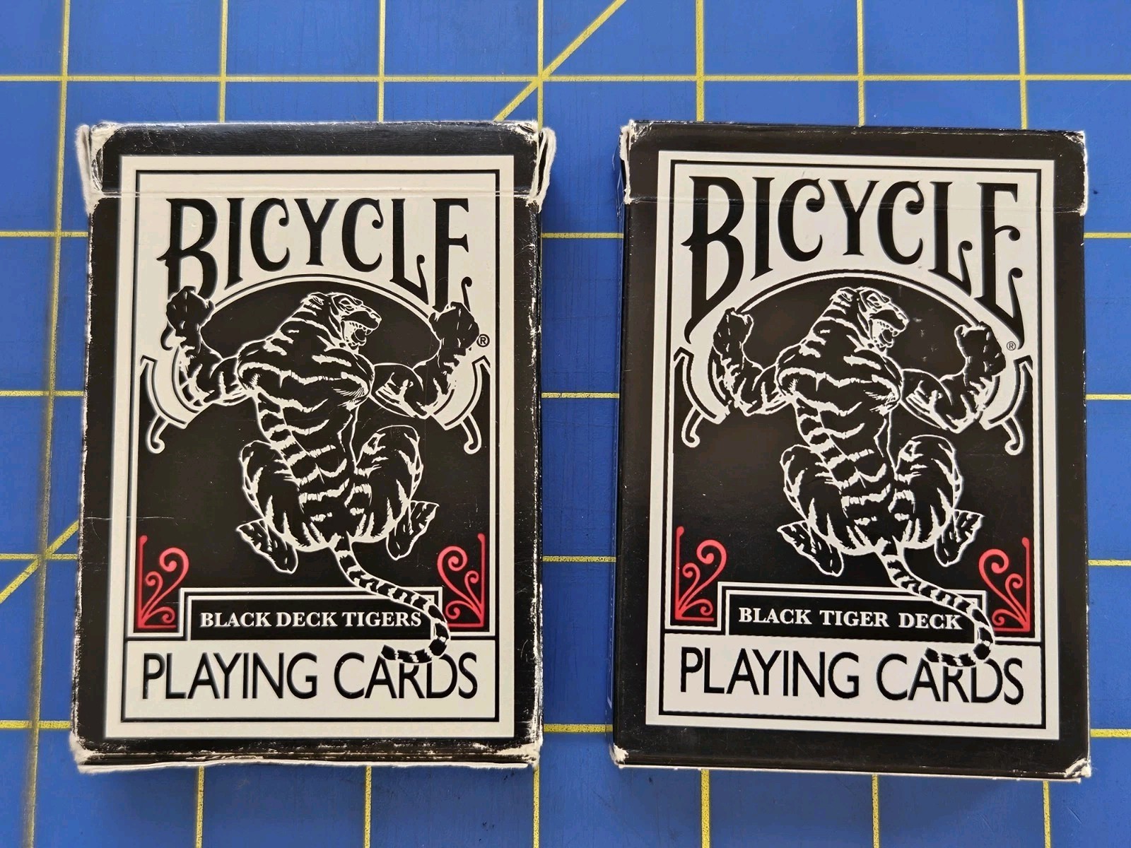 Black Deck Tigers Playing Cards - Normal Deck & 3 Of Hearts 