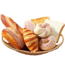 8pcs Artificial Bread Set, Realistic Fake Food for Display, Fake Bread for De...