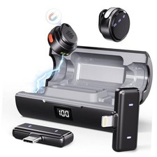 Coin Wireless Lavalier Microphone for Coin  For Lightning/USB-C  