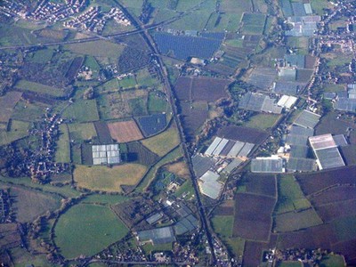 Foto A2 Das Tal von Evesham bei Aldington Aldington \/SP0644 Gewächshäuser um 2017