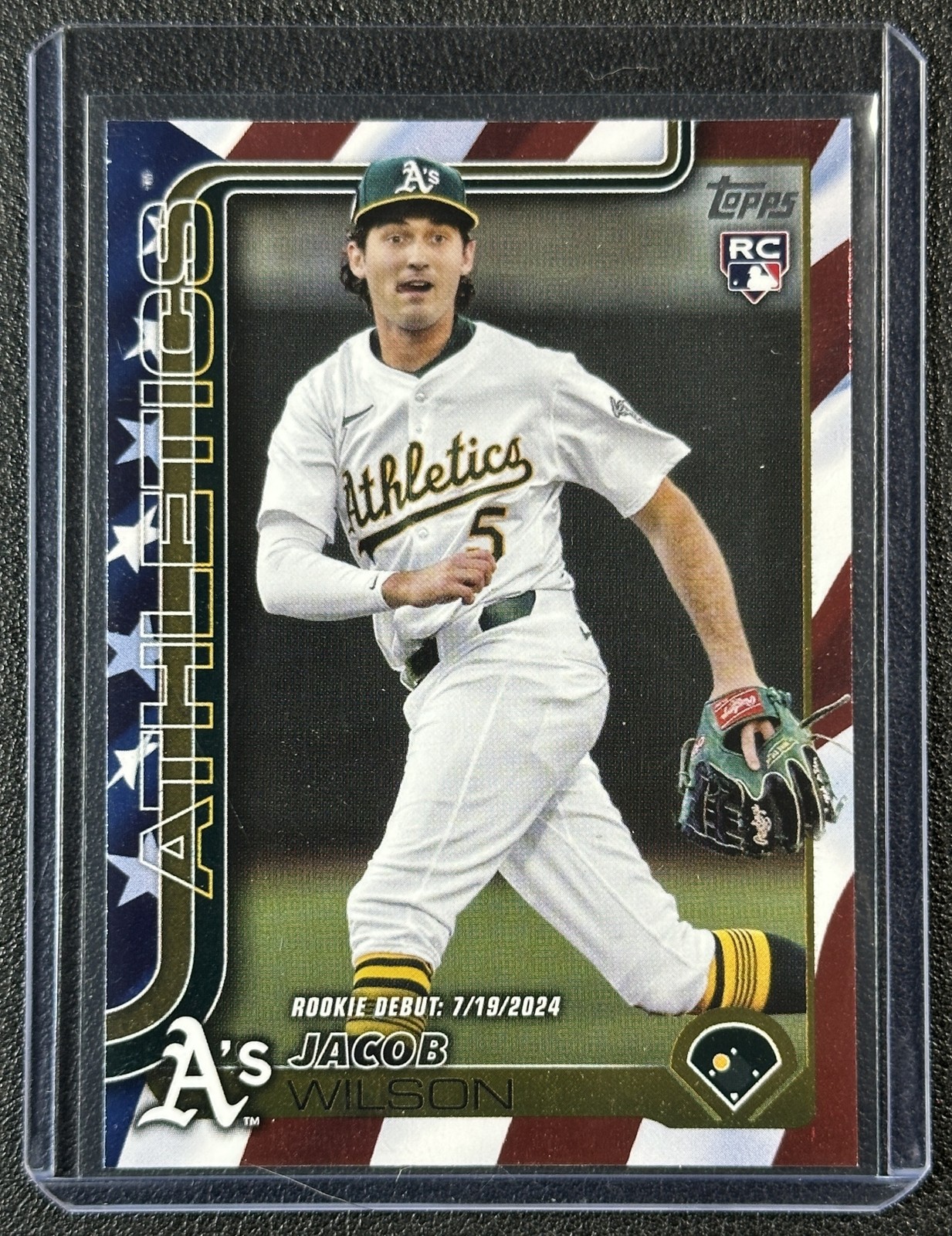JACOB WILSON 2025 TOPPS UPDATE #US180 INDEPENDENCE DAY RC ROOKIE DEBUT 10/76
