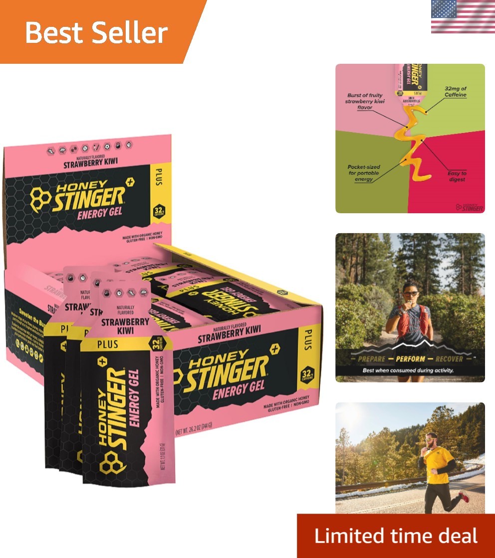 24 Pack Strawberry Kiwi Energy Gel - Quick Boost for Athlete