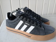 adidas Men's Daily 3.0 Skate Shoes Sneakers Black/White/Gum, Size 8