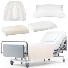 4 Pcs Hospital Bed Sheets Set, Soft Knitted Standard Sheets Quality, Include ...