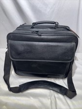 Vintage Targus Black Leather Padded Laptop Ba...