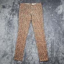 Pilcro and the Letterpress Serif Corduroy Pants Tan Black Tree Print Size 27