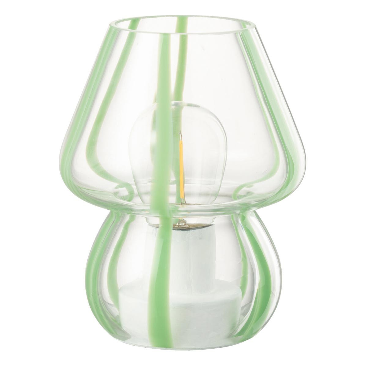 Petite lampe en verre vert Ophelie idée cadeau crémaillère