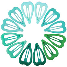 12 PCS Metal Snap Hair Clips Heart Shape Barrettes for Women Non Slip Accessorie