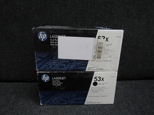 LOT OF 2! GENUINE HP Q7553XD (53X) DUAL PACK TONER CARTRIDGES