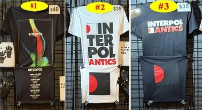 Interpol Turns On The Bright Lights Tour 2026 Two Sides T-Shirt reprint
