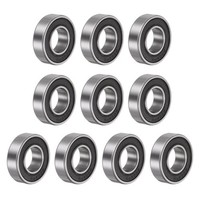 10Pcs 6002-2RS Rillenkugellager, Chromstahl Z2 Doppelt Lager 15Mm X 32Mm X 9Mm