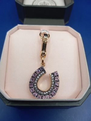 Y2K Juicy Couture Horseshoe Charm with Clear and Pink Crystals NWT # YHRU5063
