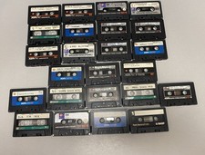 LOT DE 24 CASSETTES ENREGISTRÉES AUDIO VINTAGE ROCK / HARD