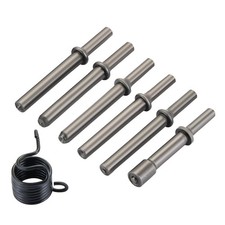 7pcs Air Hammer Rivet Bit Set 0.401 Shank With Spring Pneumatic Rivet Hammer 7pcs Air Hammer Rivet Bit Set 0.401 Shank With Spring Pneumatic Rivet Hammer