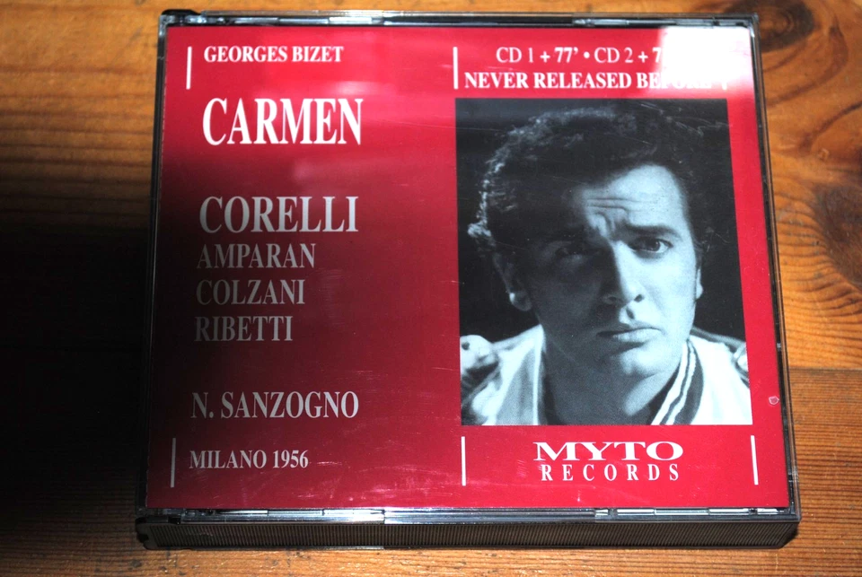 Bizet: Carmen - Sanzogno - Corelli Amparan Colzani - Myto 2 CDs