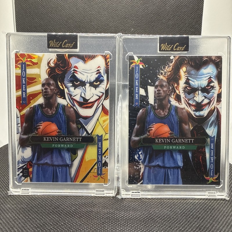 Kevin Garnett Lot Both 1/1 on the Joker from 2025 Jokers Wild Card