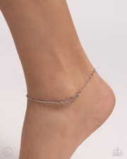 Paparazzi SATALLITE SHIMMER silver ANKLET