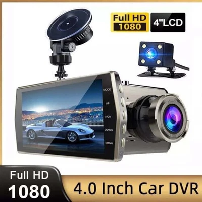 4" Dash Cam Pro Car Camera Recorder Dual Front and Rear HD 1080P Night Vision UK