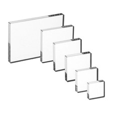 Acrylic Stamp Block, 6Pcs Clear Stamping Block Decorative Mounting Blocks Square