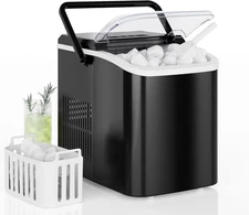 DUMOS Countertop Ice Maker 26lbs/24H, Portable Self-Cleaning Ice Machine