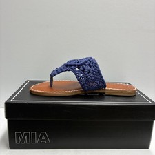 Sandalias Mia azul crochet macramé talla 8M