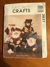 McCalls 3837 Uncut-FF  2002 Crafts Pattern for Christmas Decor Santa  Elves
