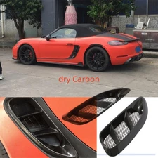 for 2016-2018 Porsche 718 Boxster Cayman Side Air Intake Cover Vents dry Carbon