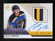 2015 SP Authentic Future Watch Limited 82/100 Colton Parayko #268 Patch Auto ld6