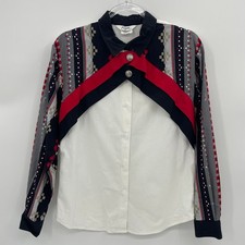 Vintage ROPER Womens Western Shirt Size M Long Sleeve Button Front Made In USA
