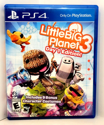 Little Big Planet 3 Day 1 Edition PS4 PlayStation 4 Case & Game 2014 Used