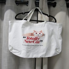 Vintage Xerox Tote Bag Totally New Cat Tech Promo Canvas Cream Reusable 24x14
