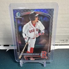 2025 Topps Bowman Draft Chrome Franklin Arias Red Sox #BDC-13 Steel /100 RC