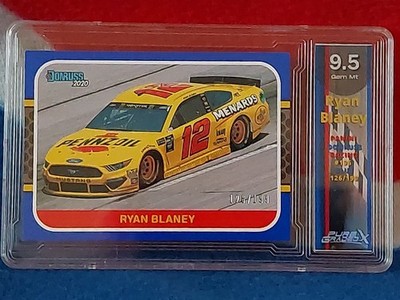 2020 Panini Donruss Racing Retro Blue Ryan Blaney Graded Card, Numbered 126/199