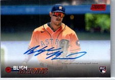 2023 BLIGH MADRIS TSC RED FOIL AUTOGRAPHED AUTO ROOKIE CARD RC #SCBABM ASTRO /50. rookie card picture