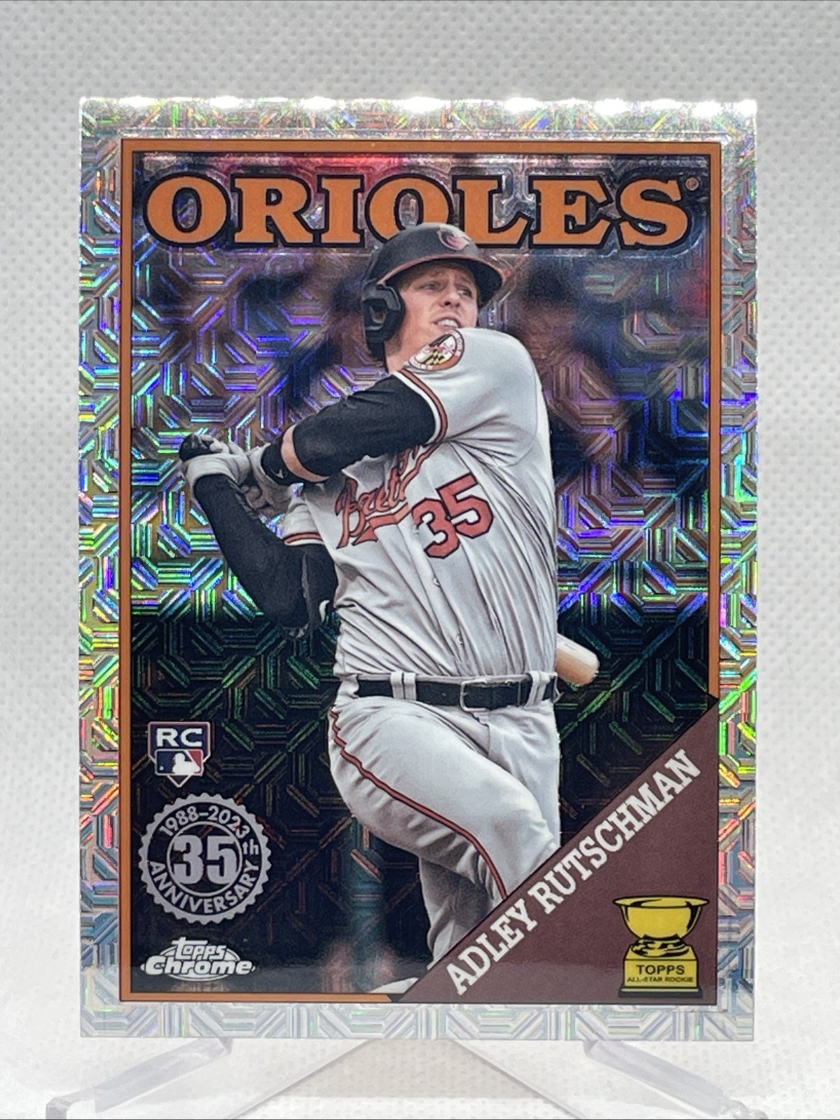 2023 Topps Update Silver Pack Adley Rutschman RC Mojo Refractor T88CU-77 Orioles