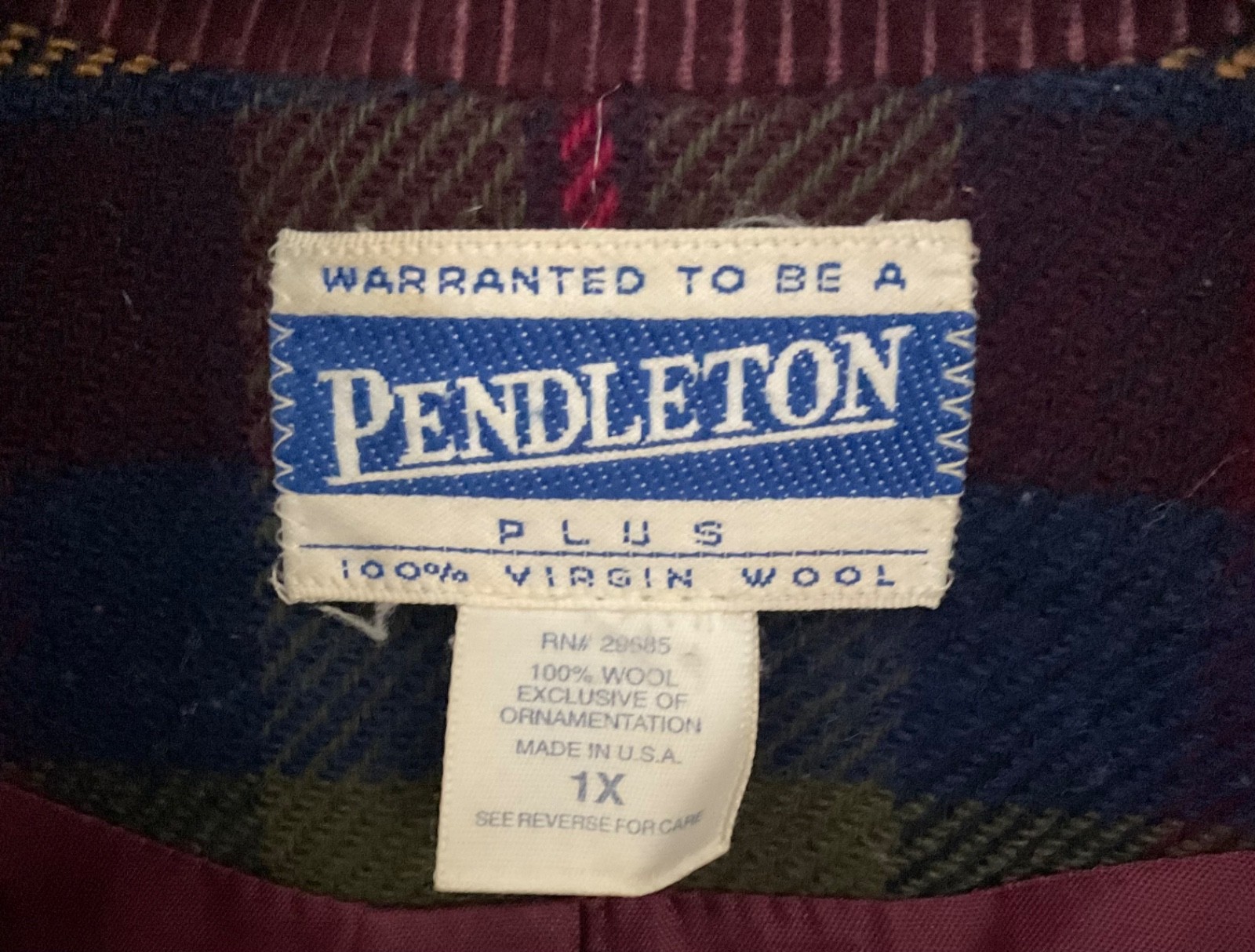 Pendleton Vintage Wool Zipfront Jacket Purple Pla… - image 3