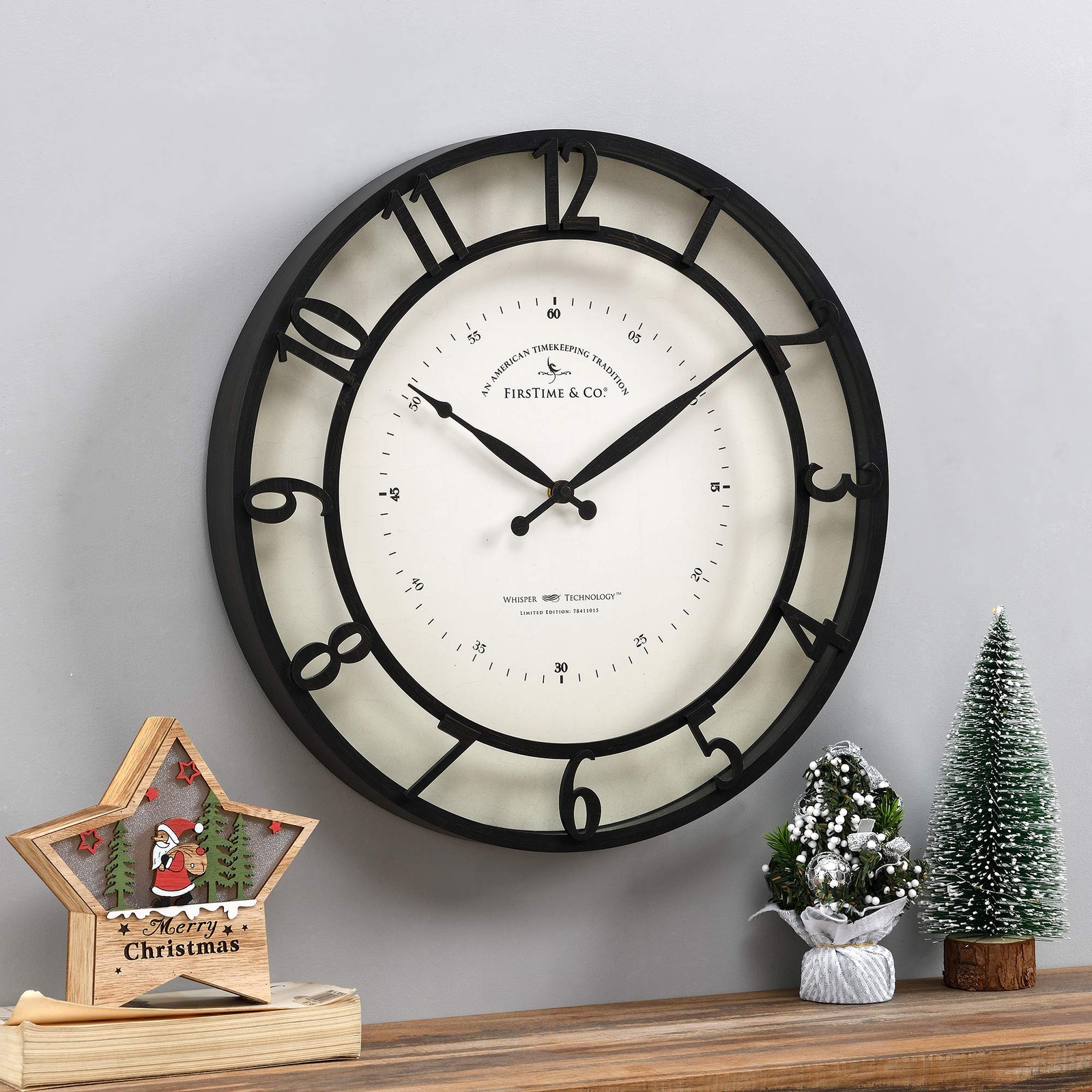 FirsTime & Co.&reg; Kensington Wall Clock, Brown